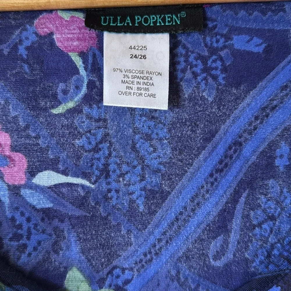 Ulla Popken plus size 24/26 dark romantic maxi dress - Picture 3 of 4